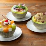 自分だけのトッピングで作る3種の半玉メロンボウル