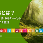 森と苔の自然風景に「SDGsとは？意味・17目標・169ターゲット 2030年までを整理」の文字を配置したアイキャッチ画像