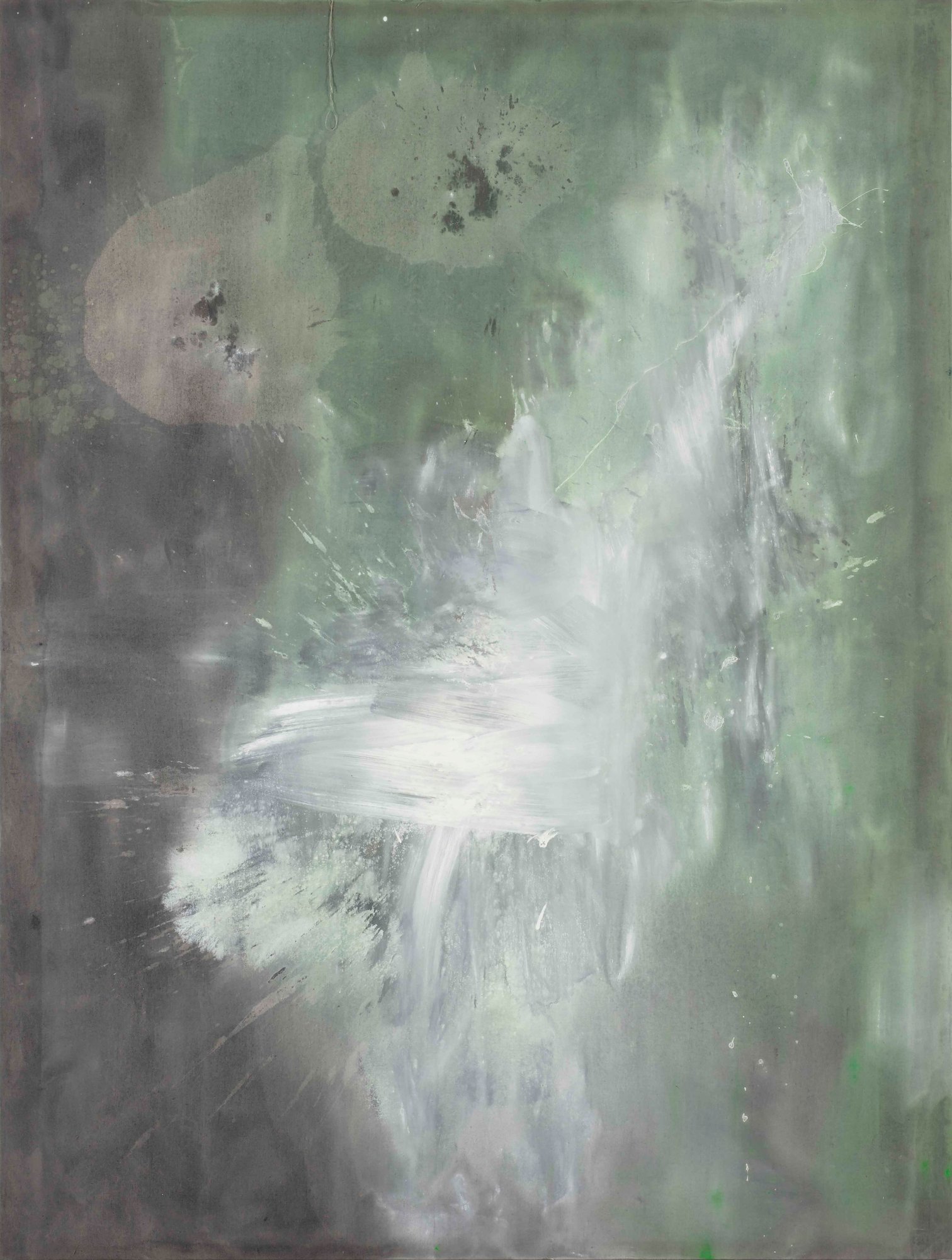 東島毅《Pale Green Ⅱ》2021年、アクリル・顔料・キャンバス、280×212.5cm